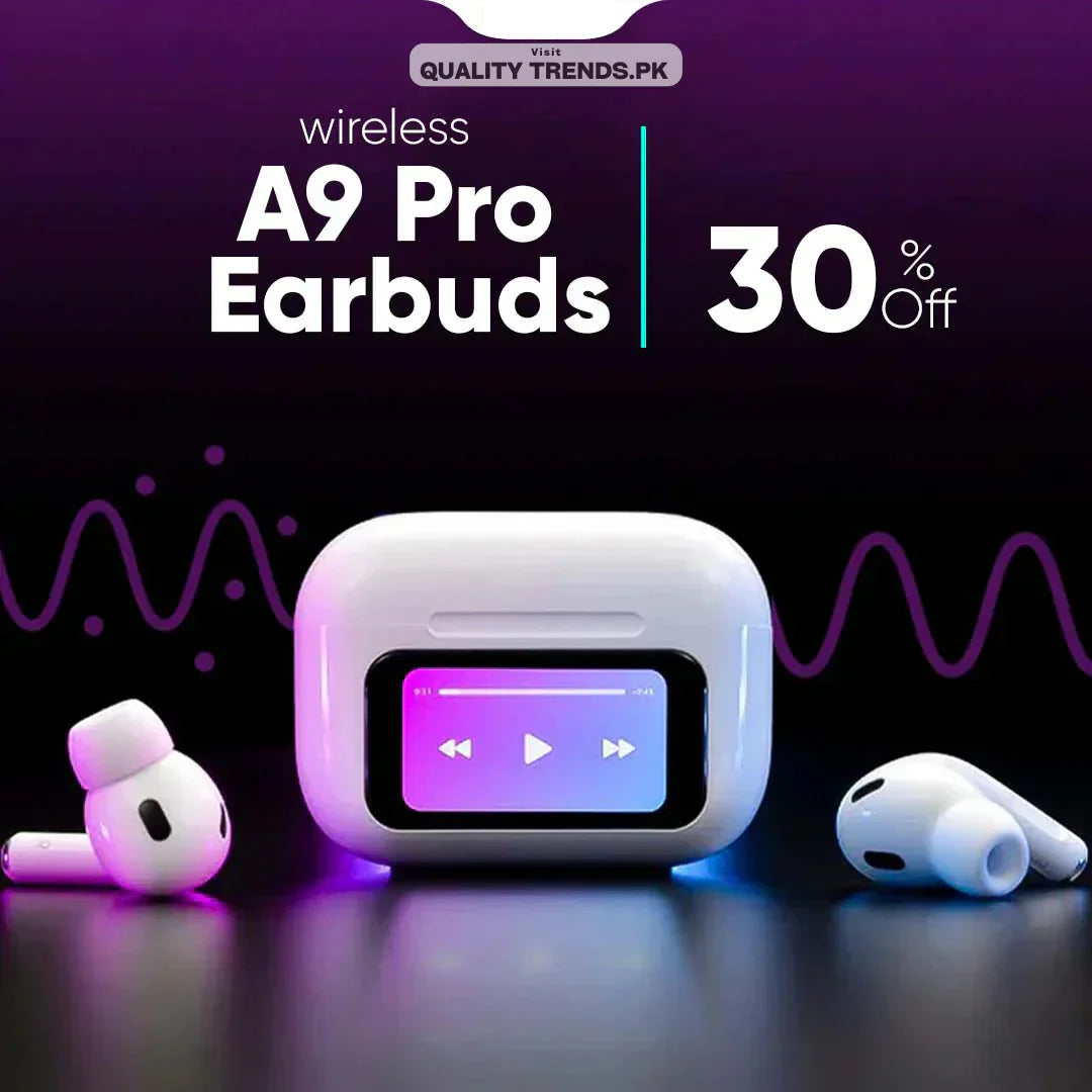 A9 PRO WHITE AIRPODS TOUCH SCREEN