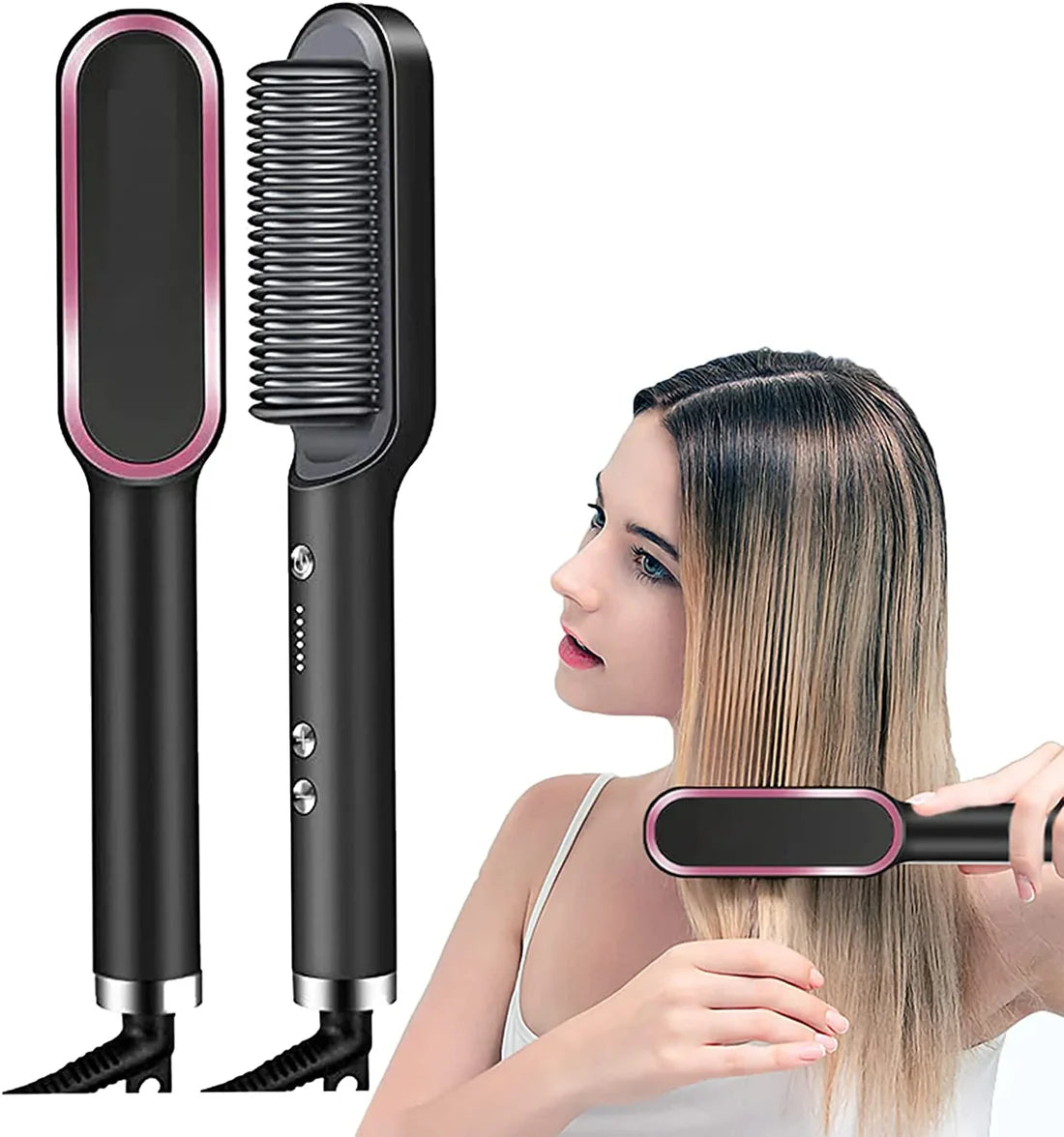 PROFESSIONAL ELECTRIC HAIR STRAIGHTENER BRUSH