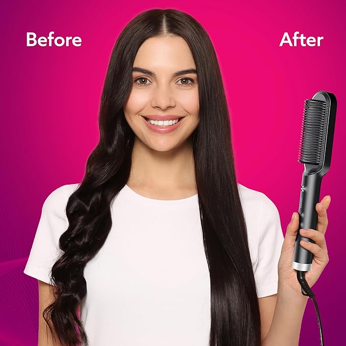 PROFESSIONAL ELECTRIC HAIR STRAIGHTENER BRUSH