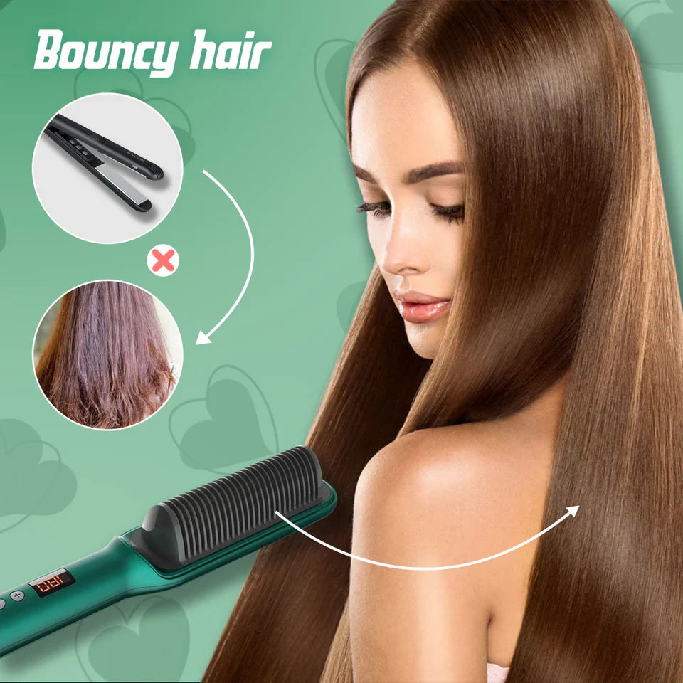 PROFESSIONAL ELECTRIC HAIR STRAIGHTENER BRUSH