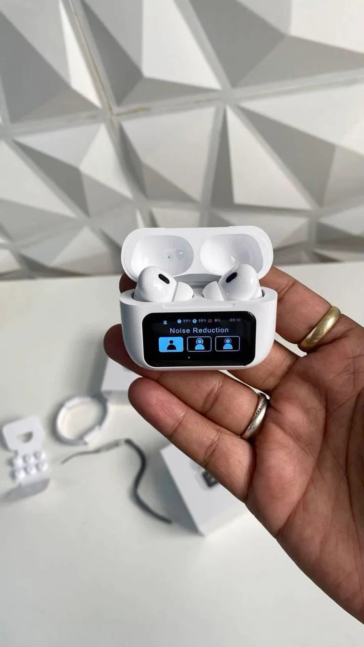 A9 PRO WHITE AIRPODS TOUCH SCREEN