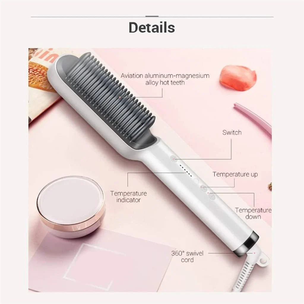 PROFESSIONAL ELECTRIC HAIR STRAIGHTENER BRUSH