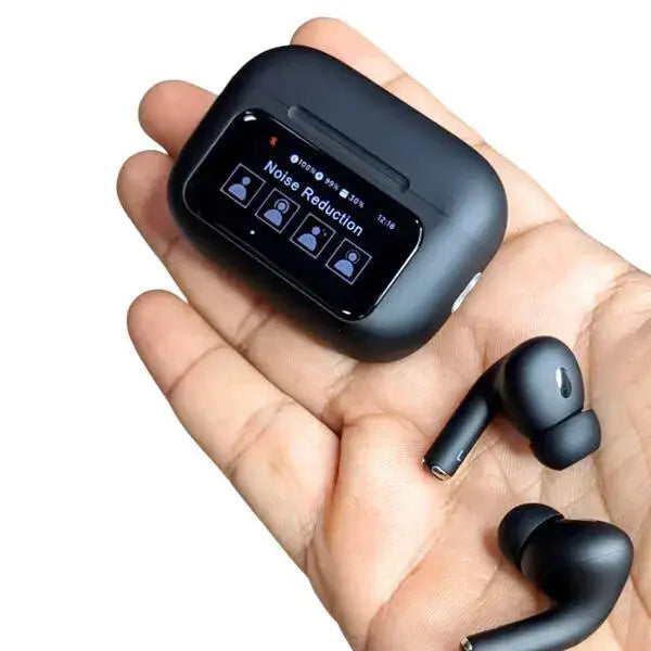 A9 PRO BLACK AIRPODS TOUCH SCREEN