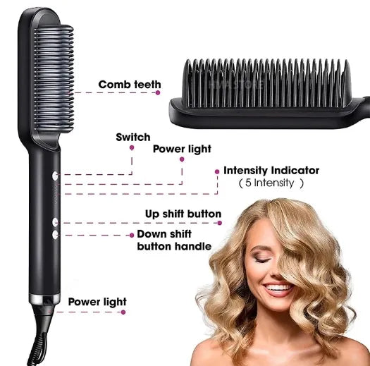 PROFESSIONAL ELECTRIC HAIR STRAIGHTENER BRUSH